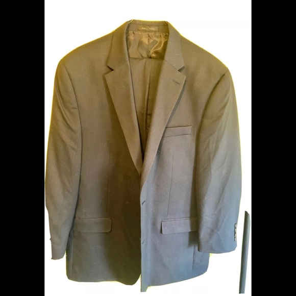 Chaps Men's Suit Navy Blue 46 R Pants 36x27